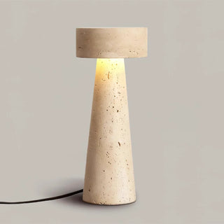 Travertine Kiwa Conical Table Lamp