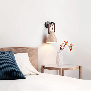 Travertine Lanta Arc Stone Wall Sconce