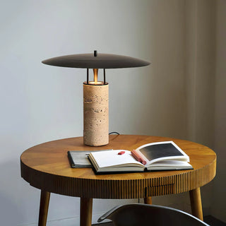 Travertine Luna Table Lamp