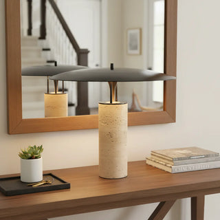 Travertine Luna Table Lamp