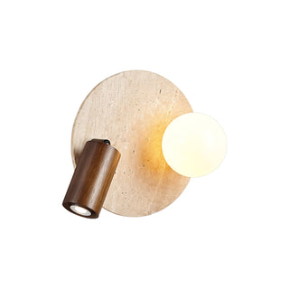 Travertine Lunara Duo Rotating Wall Light