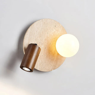 Travertine Lunara Duo Rotating Wall Light