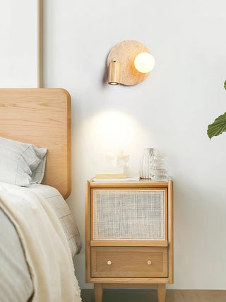 Travertine Lunara Duo Rotating Wall Light