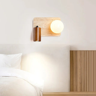 Travertine Lunara Duo Rotating Wall Light