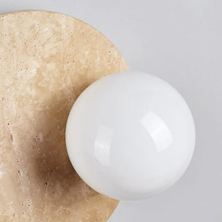 Travertine Lunara Duo Rotating Wall Light