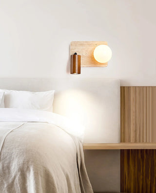 Travertine Lunara Duo Rotating Wall Light