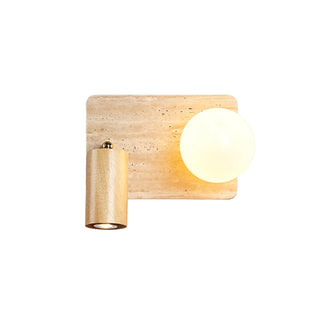 Travertine Lunara Duo Rotating Wall Light
