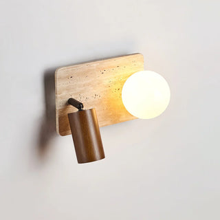 Travertine Lunara Duo Rotating Wall Light