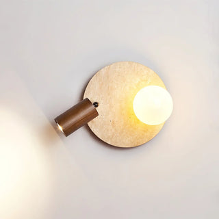 Travertine Lunara Duo Rotating Wall Light