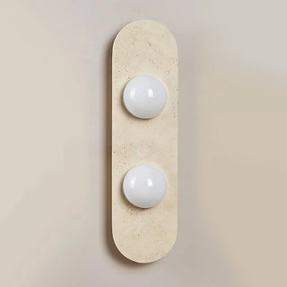 Travertine Oval Glass Wall Sconce