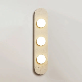 Travertine Oval Glass Wall Sconce