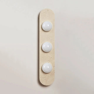 Travertine Oval Glass Wall Sconce