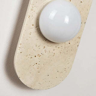 Travertine Oval Glass Wall Sconce