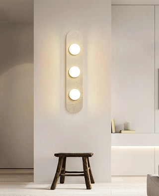Travertine Oval Glass Wall Sconce