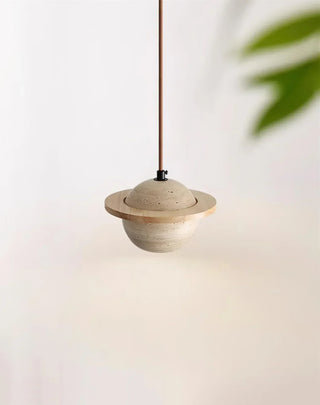 Travertine Planet Pendant Light