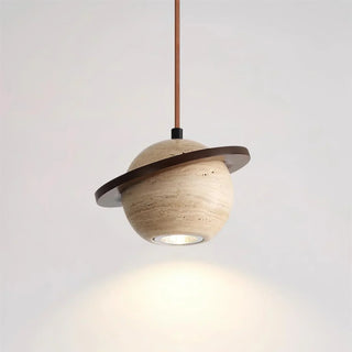 Travertine Planet Pendant Light