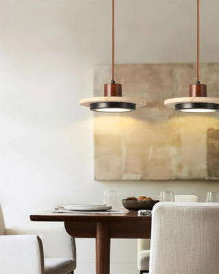 Travertine Retro Disc Pendant Lamp