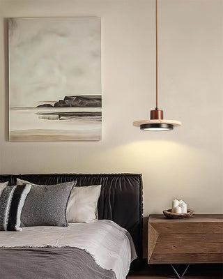 Travertine Retro Disc Pendant Lamp