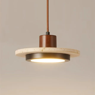Travertine Retro Disc Pendant Lamp