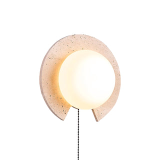 Travertine Round Solclip Wall Light