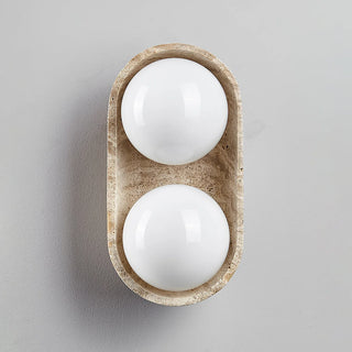 Travertine Solstice Trio Wall Sconce