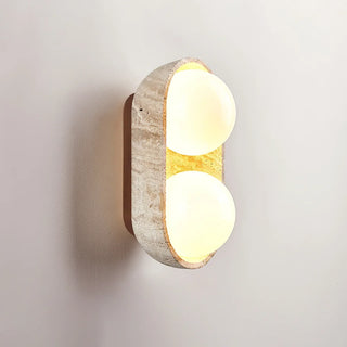 Travertine Solstice Trio Wall Sconce