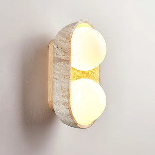 Travertine Solstice Trio Wall Sconce
