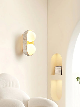 Travertine Solstice Trio Wall Sconce