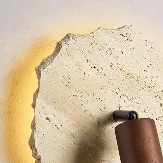 Travertine Thalos Irregular Round Wall Light