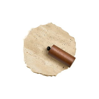 Travertine Thalos Irregular Round Wall Light