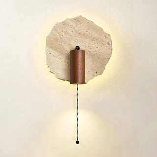 Travertine Thalos Irregular Round Wall Light