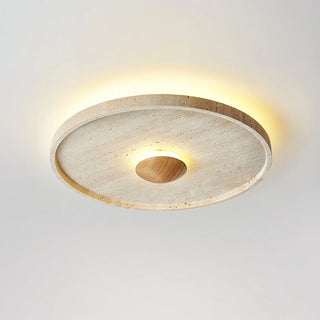 Travertine Tranquil Aura Disc Ceiling Light