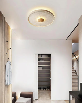 Travertine Tranquil Aura Disc Ceiling Light