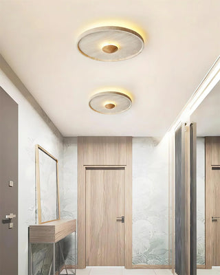 Travertine Tranquil Aura Disc Ceiling Light