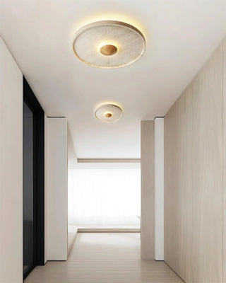 Travertine Tranquil Aura Disc Ceiling Light
