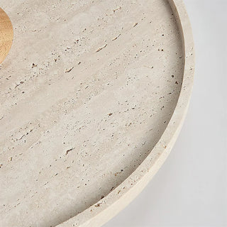 Travertine Tranquil Aura Disc Ceiling Light