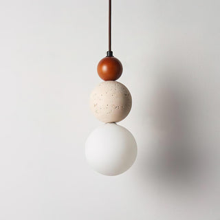 Travertine Trio Orb Pendant Lamp