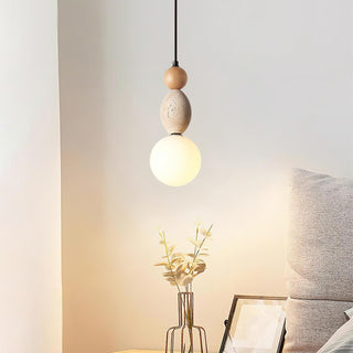 Travertine Trio Orb Pendant Lamp