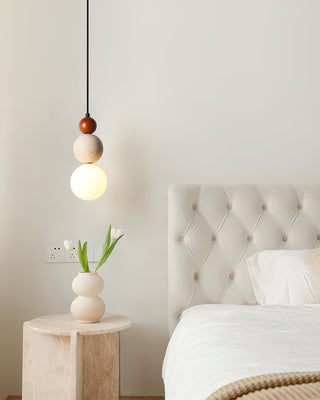 Travertine Trio Orb Pendant Lamp