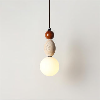 Travertine Trio Orb Pendant Lamp