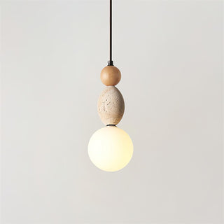 Travertine Trio Orb Pendant Lamp