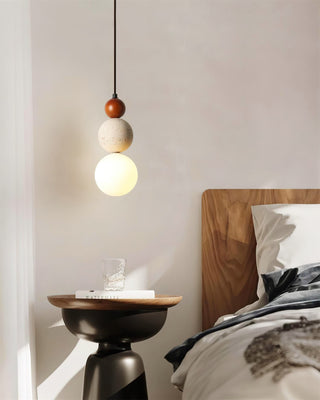 Travertine Trio Orb Pendant Lamp