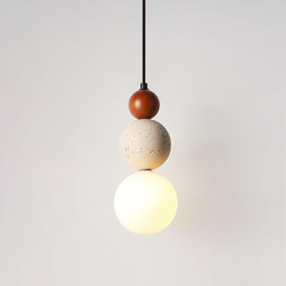 Travertine Trio Orb Pendant Lamp