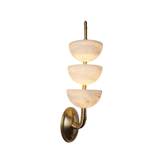 Triple Luxury Alabaster Wall Sconce