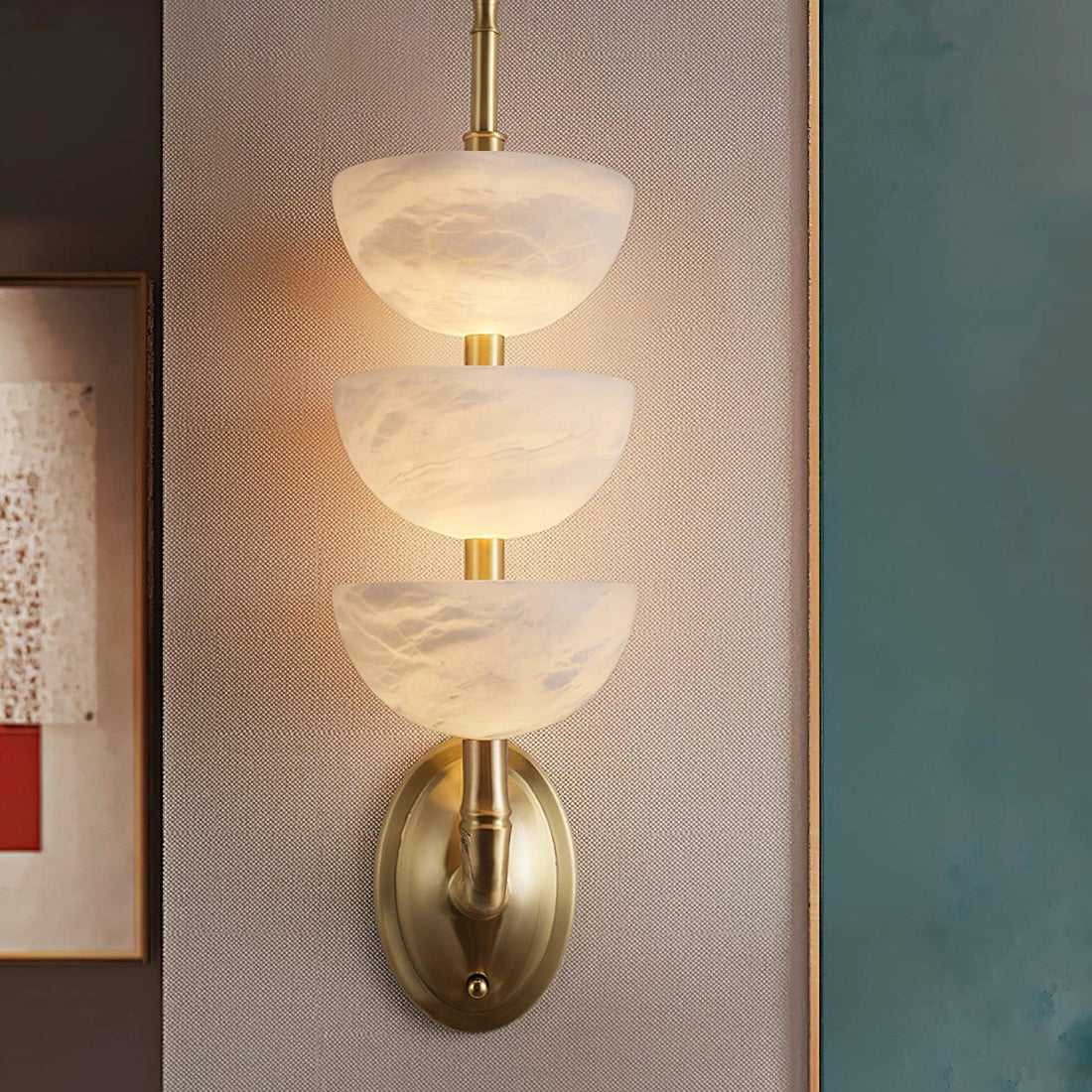 Triple Luxury Alabaster Wall Sconce | Vidirlighting