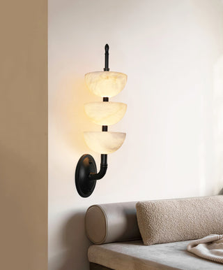 Triple Luxury Alabaster Wall Sconce