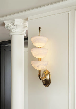 Triple Luxury Alabaster Wall Sconce