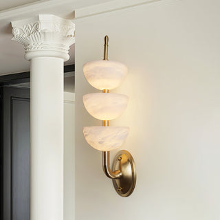 Triple Luxury Alabaster Wall Sconce
