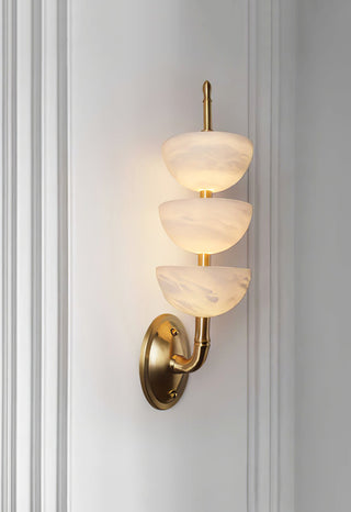 Triple Luxury Alabaster Wall Sconce