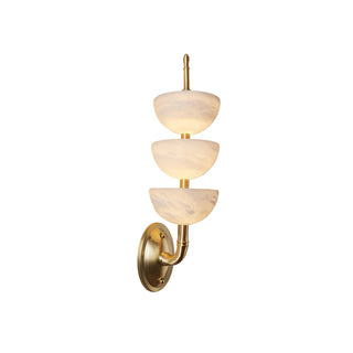 Triple Luxury Alabaster Wall Sconce